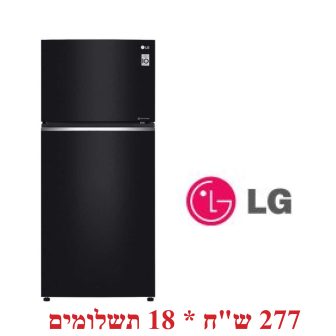 מקרר מקפיא עליון LG דגם GR-M6781BU זכוכית שחורה