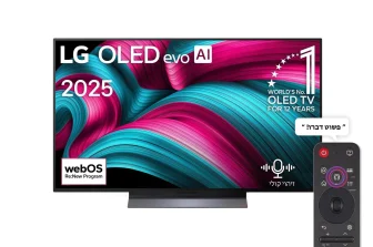 LG OLED83C56LA – טלוויזיה חכמה 83 אינץ' OLED evo 4K 2025 | יבואן רשמי