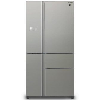 מקרר שארפ 5 דלתות בנפח 668 ליטר דגם - SHARP SJ-R9733SL זכוכית נירוסטה
