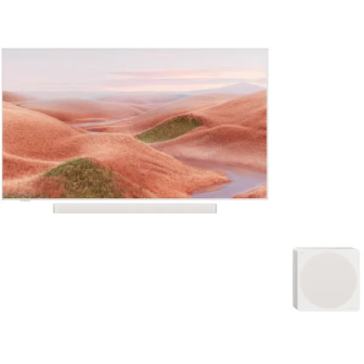 טלויזיה חכמה "55 TCL NXTVISION 55A300 PRO QLED 4K Google TV + B&O SoundBar & Sub לבן