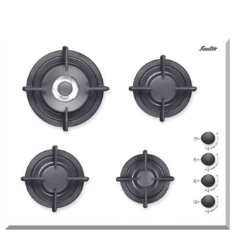 כיריים גז ⁦SAUTER⁩ זכוכית ⁦SHG8010W⁩