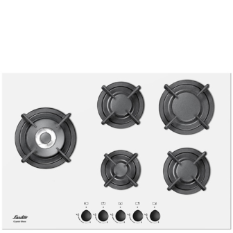 כיריים גז ⁦SAUTER⁩ זכוכית ⁦SHG755W⁩