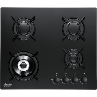 כיריים Sauter סאוטר 60 ס”מ 4 להבות גז SHG8020B זכוכית שחורה תוצרת איטליה