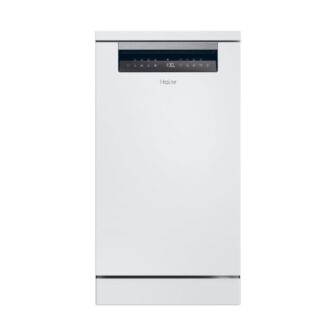 מדיח כלים צר Haier דגם XF0C3TB0FW ל-10 מערכות כלים בגימור לבן
